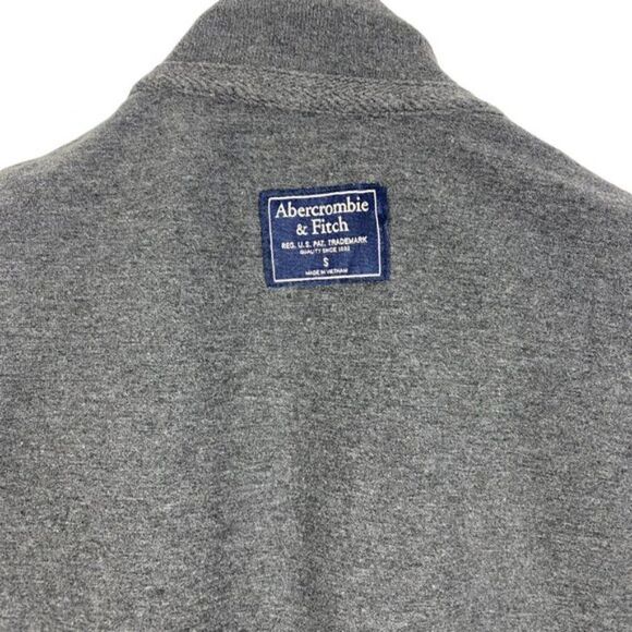 Abercrombie & Fitch Men's Gray Short Sleeve Logo Muscle Polo Shirt US S - Picture 4 of 6